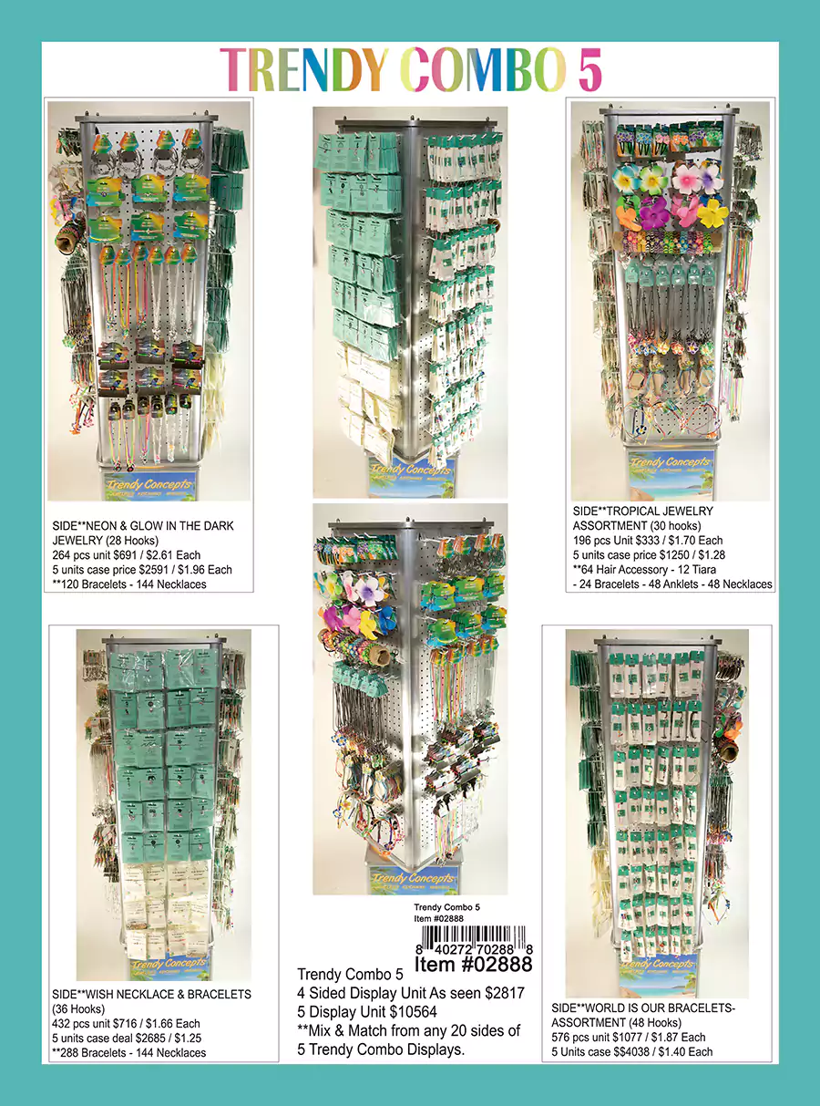 Trendy Combo 5 4-Sided Display Unit As Seen